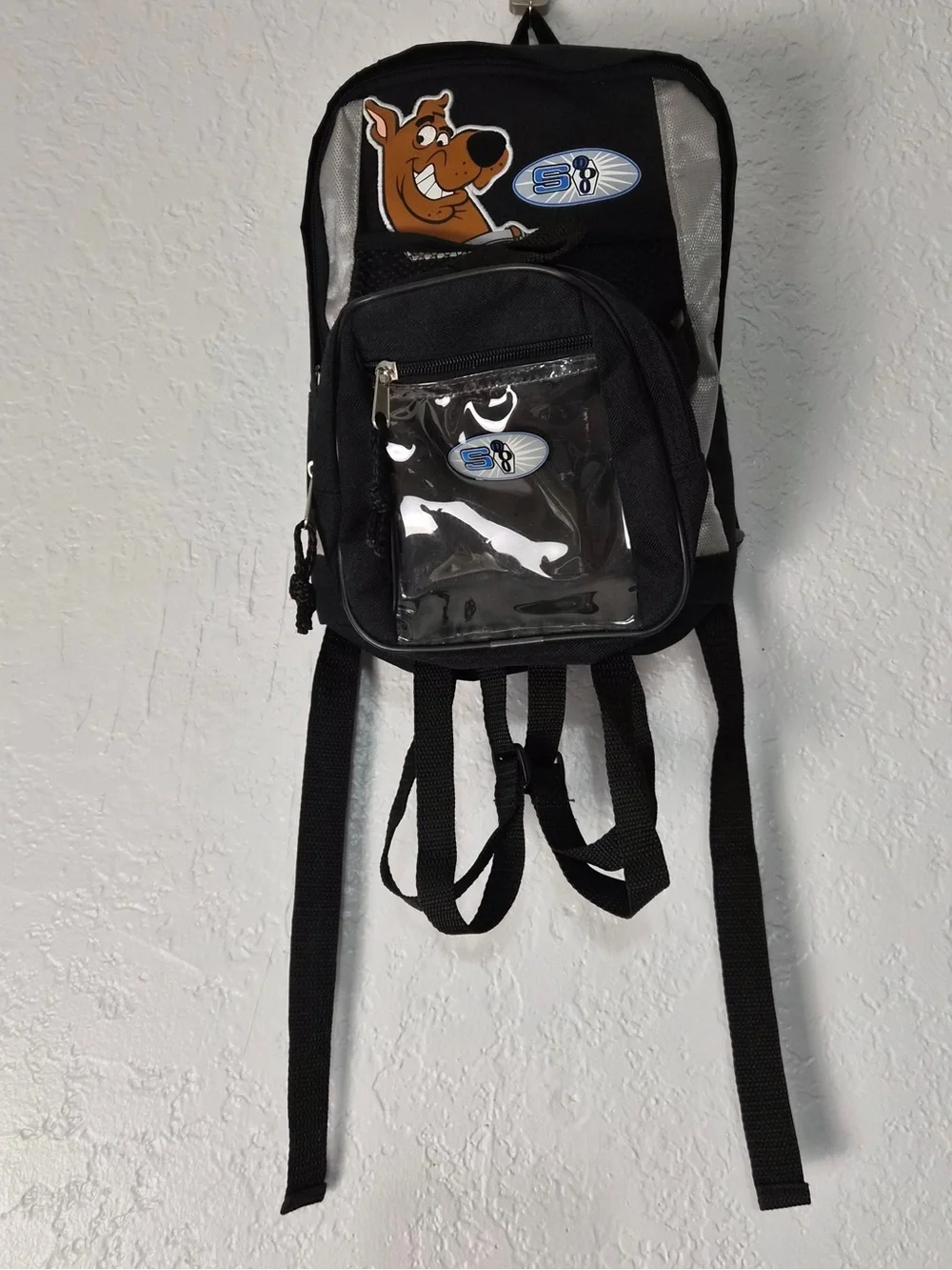 VINTAGE Kid’s Small Scooby Doo Backpack & Mini Bag Clear Zip Pocket Reflective